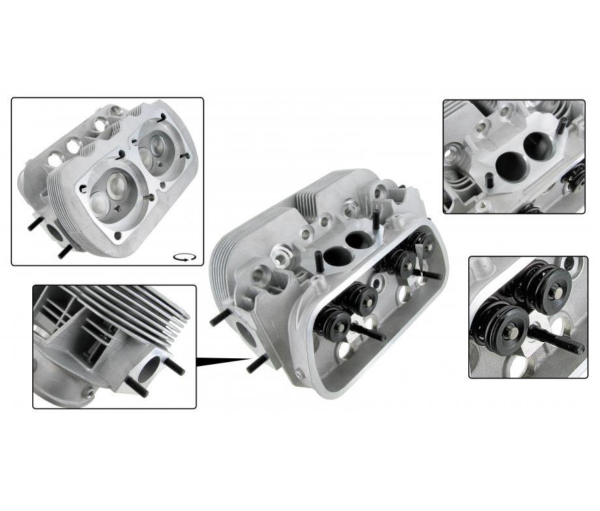 GTV-2 Racing Doppelkanal Zylinderkopf Bohrung 94 mm Doppelventilfeder 40x35.5 Edelstahlventile Einlass- und Auslassöffnungen sind 20% größerTyp1 Motor VW Käfer Bus T2 Karmann Ghia 181 vergl. 98-1336-B